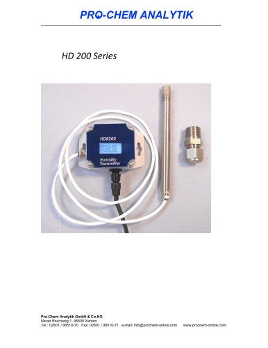 Product data sheet HD/HR - 200