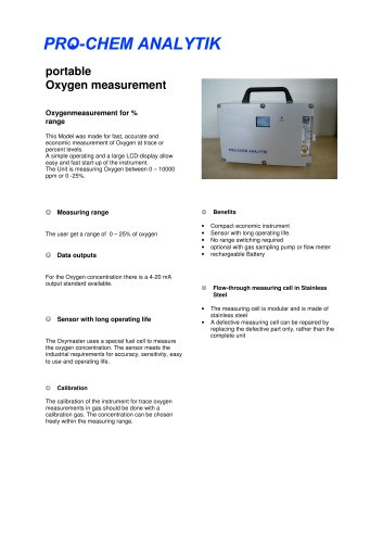 Product data sheet OxyP %