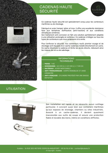 CADENAS HAUTE SÉCURITÉ