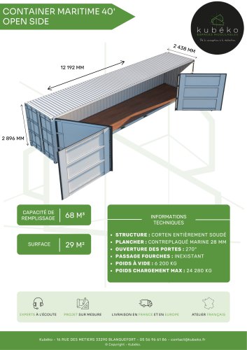CONTAINER MARITIME 40' OPEN SIDE