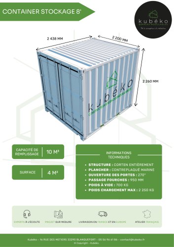 CONTAINER STOCKAGE 8'