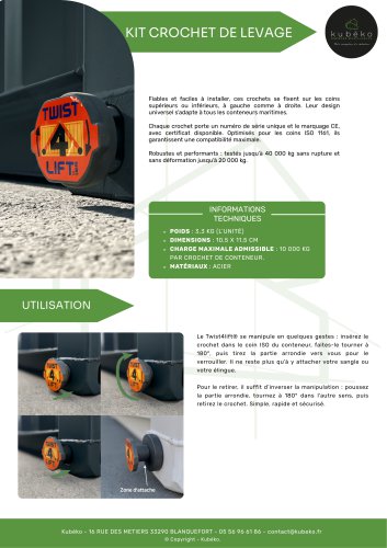 KIT CROCHET DE LEVAGE