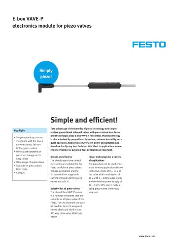 E-box VAVE-P electronics module for piezo valves