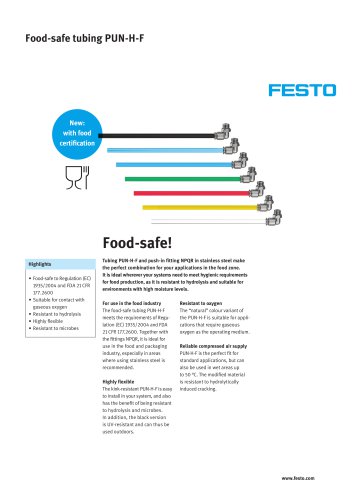 Food-safe tubing PUN-H-F