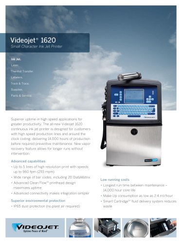 Videojet 1620 Small Character Ink Jet Printer