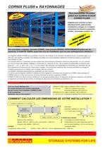 Rayonnages à tablettes CORNIX PLUS® galva - 1