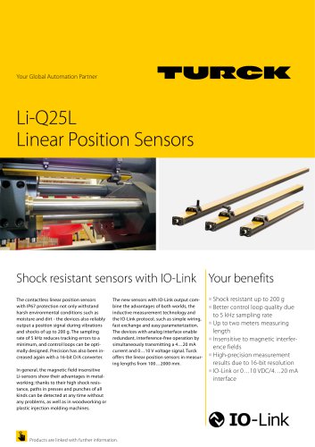 Li-Q25L Linear Position Sensors