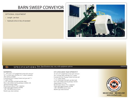 BARN SWEEP CONVEYOR