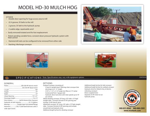 MODEL . HD-30 . MULCH . HOG