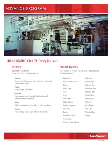 Liquid Coating Facility, Coating Lab Line 2