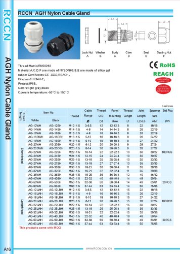 AGH Nylon Cable Gland