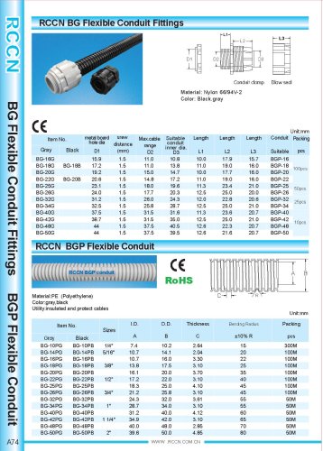 BG Flexible Conduit Fittings