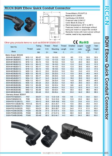 BQW Elbow Quick Conduit Connector