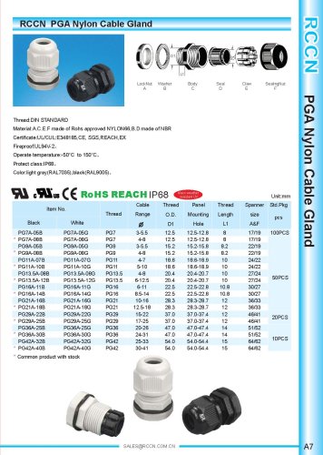 PGA Nylon Cable Gland