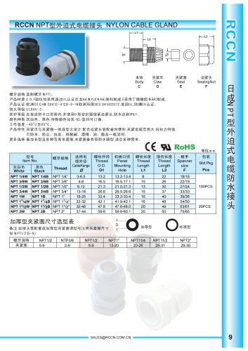 Plastic cable gland