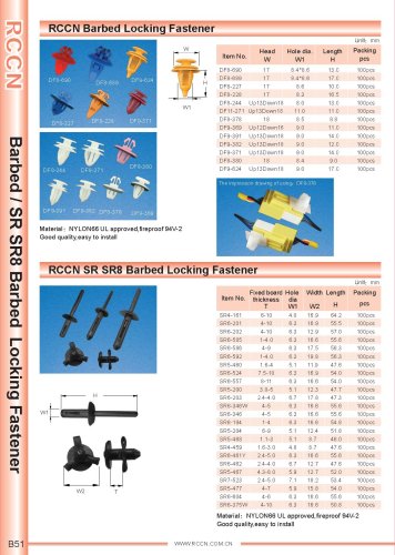 RCCN Barbed Locking Fastener