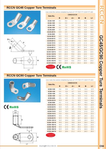 RCCN GC45 Copper Ture Terminals