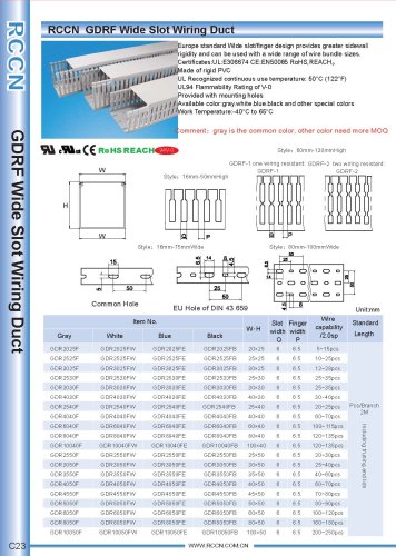 RCCN  GDRF Wide Slot Wiring Duct C23