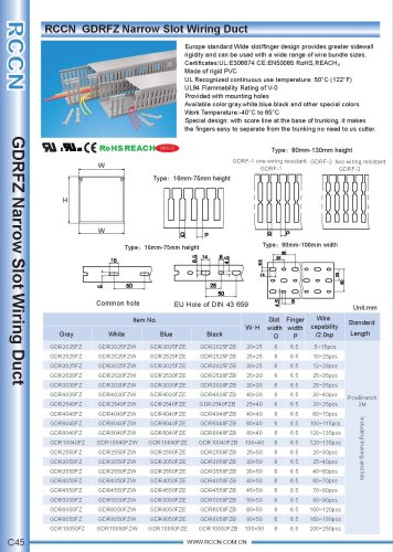 RCCN  GDRFZ Narrow Slot Wiring Duct 45