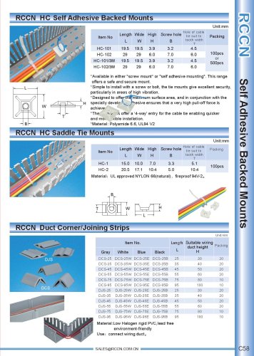 RCCN  HC Self Adhesive Backed Mounts