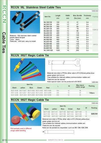 RCCN  ML  Stainless Steel Cable Ties