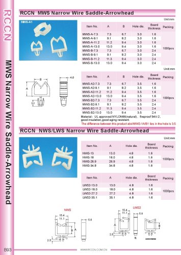 RCCN  MWS Narrow Wire Saddle-Arrowhead