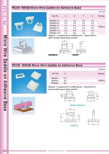 RCCN  MWSB Micro Wire Saddle on Adhesive Base