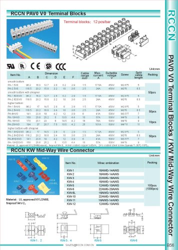 RCCN PAV0 V0 Terminal Blocks