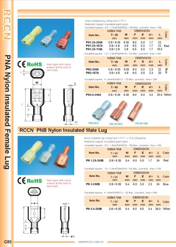 RCCN  PNA  Nylon Insulated Male Lug