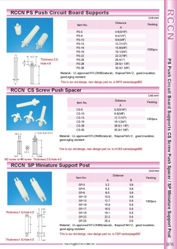 RCCN PS Push Circuit Board Supports