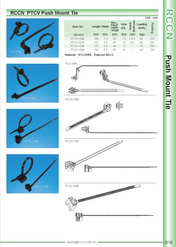 RCCN  PTCV Push Mount Tie B18