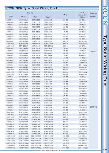 RCCN  SDR Type  Solid Wiring Duct