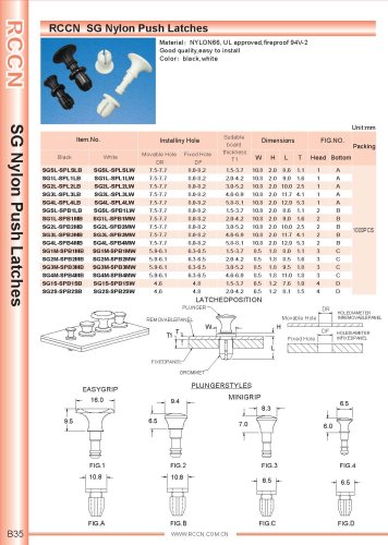 RCCN  SG Nylon Push Latches