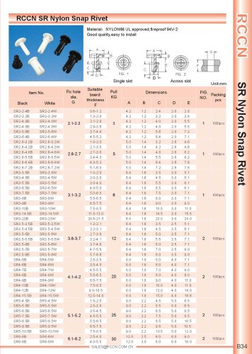 RCCN SR Nylon Snap Rivet