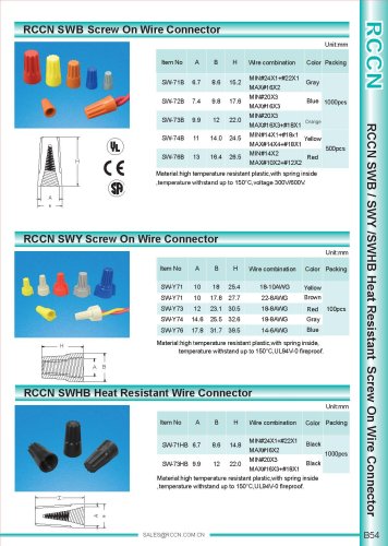 RCCN SWB Screw On Wire Connector