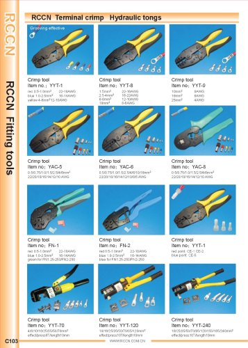 RCCN  Terminal crimp   Hydraulic tongs