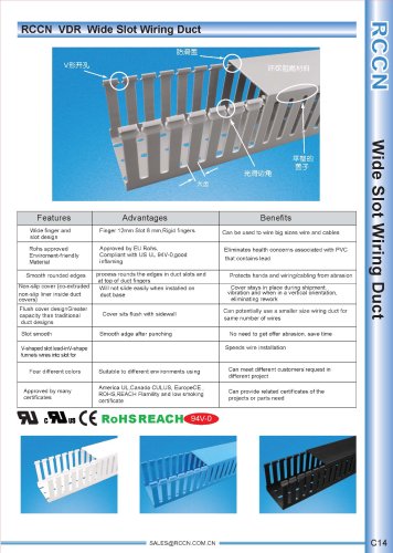 RCCN  VDR  Wide Slot Wiring Duct