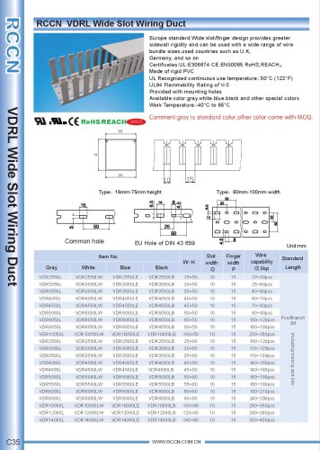 RCCN  VDRL Wide Slot Wiring Duct