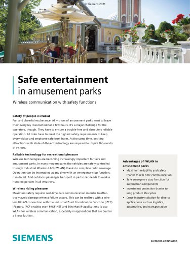 Safe entertainment in amusement parks