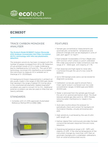 EC9830T CO trace analyzer