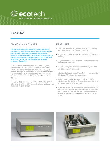 EC9842T Trace Ammonia Analyzer