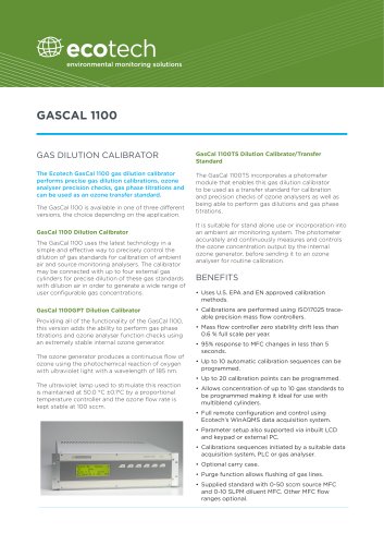 GasCal 1100 gas calibrator