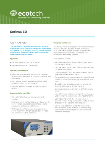 Serinus 30 Carbon Dioxide Analyzer