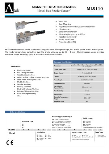 MLS110 MAGNETIC READER SENSORS