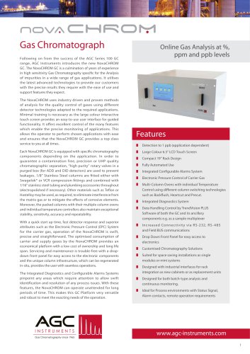 AGC NovaCHROM Gas Chromatograph Range