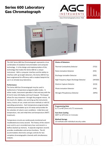 Laboratory Gas Chromatographs Series 600 GC