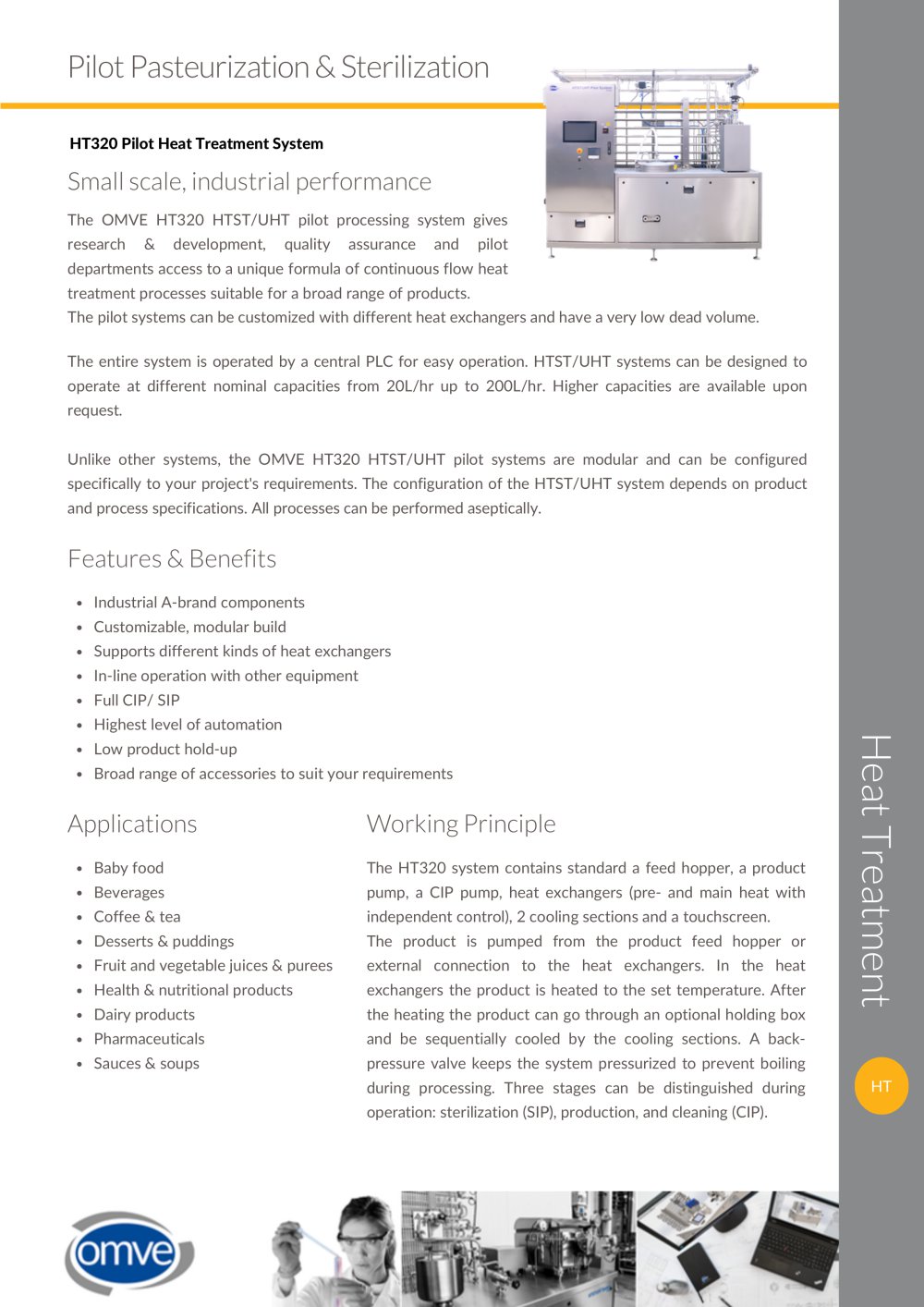 OMVE HT320 Pilot HTST/UHT System - OMVE Lab & Pilot Equipment