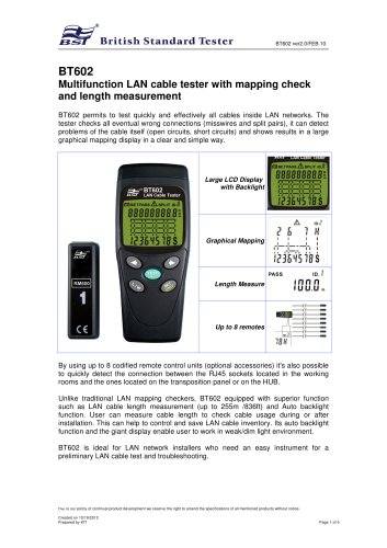 BT602-LAN Cable / Wire Tester