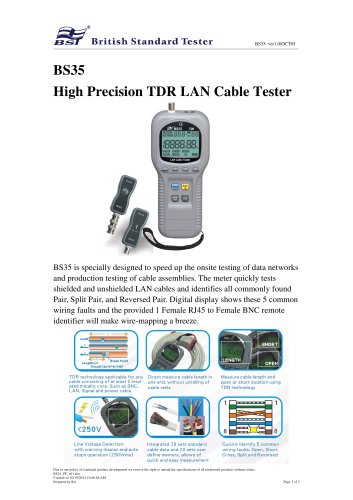 LAN Cable / Wire Tester  BS35