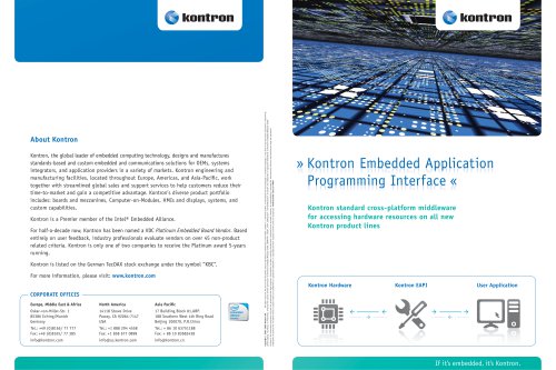 Kontron Embedded Application Programming Interface